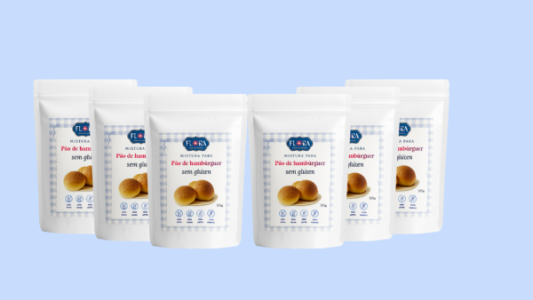 Mistura para pão de hambúrquer s/glúten - 6unid